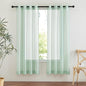 NICETOWN Sage Green Sheer Curtains 72 inches Long, Grommet Light Filtering Window Treatments Airy & Breathable Soft Drapes for Kids Room/Bedroom, W54 x L72, 2 Panels