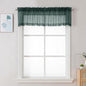 Chyhomenyc Sheer Valances for Windows 2 Pack, Small Window Curtains for Living Room Bathroom Cafe Laundry Basement, Modern Top Dual Rod Pocket Voile Curtain, 42W x 18L inches, Hunter Green