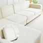 Sofa Covers Couch Covers for Sofa Pet Friendly Couch Cushion Covers Universal Sofa Covers Washable Stretch Slipcovers for Sectional Sofa (Texture Ivory White, 3 Seats + Chaise Cover)