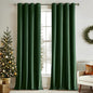 MIULEE Christmas Velvet Curtains Emerald Green Elegant Grommet Thermal Insulated Soundproof Room Darkening Black Out Curtains/Drapes for Classical Living Room Bedroom Decor 52 x 108 Inch Set of 2