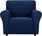 ZNSAYOTX Super Stretch Chair Slipcover Universal Sofa Chair Covers for Living Room Dogs Pet Furniture Protector Spandex Armchair Slipcovers with Anti Slip Foam Sticks (Navy Blue, Chair)