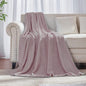 Dusty Rose Pink Throw Blanket Fleece Blanket 50"x60",Super Soft Cozy Plush Throw Blanket for Couch Sofa Bed,Warm and Lightweight Bed Blankets for Adults