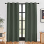 NICETOWN Thermal Curtains for Kids Room, Dark Mallard, Set of 2, 42 by 80 inches, Window Treatment Thermal Insulated Solid Grommet Blackout Drape Panels for Bedroom