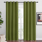 NICETOWN Olive Green Blackout Curtains 86 inches Length for Living Room, 2 Panels, 55" Wide, Thermal Insulated Long Drapes for Large Window