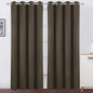 LEMOMO Blackout Curtains 66 x 84 inch/Chocolate Brown Curtains Set of 2 Panels/Thermal Insulated Room Darkening Bedroom Curtains