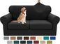XINEAGE 2026 New 3 Pieces Couch Covers for 2 Cushion Sofa Super Stretch Loveseat Slipcover Pet Dog Universal Slip Cover Anti Slip Love Seat Furniture Protector (Black, 55"-69")