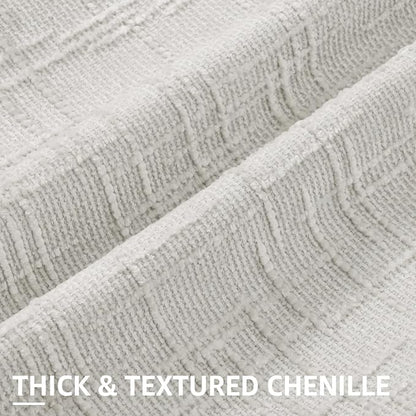 decorUhome Light Grey Chenille Euro Sham Throw Pillow Covers 24x24 Set of 2 Textured Soft Cozy Slubby Couch Pillow Covers Modern Farmhouse Boho Decorative Pillow Cases for Bed Sofa Living Room
