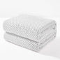 Exclusivo Mezcla Fleece Bed Blanket King Size, Super Soft and Warm Blankets for Couch, Sofa and Bed Waffle Textured, Cozy, Fuzzy and Lightweight (Heather Light Grey, 90x104 Inches)