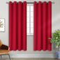 BGment Red Blackout Curtains 72 Inch Length 2 Panels Set, Grommet Thermal Insulated Room Darkening Curtains for Bedroom, Each 46 x 72 Inch