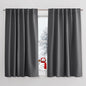 PONY DANCE Curtains 45 inch Length - Double Panels Back Tab & Rod Pocket Thermal Insulated Short Blackout Drapes for Kitchen Bedroom, 52" x 45" Per Panel, Dark Grey, 2 Pieces