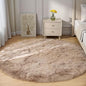 Goolela Circle Sheepskin Rug 5ft Round Fluffy Fuzzy Furry Carpet for Bedroom Living Room Shaggy Washable Soft - Light Brown Beige