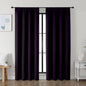 Simplebrand Ava BlackBerry Blackout Curtains for Bedroom 72 Inch Length 2 Panels Set, Privacy Thermal Insulated Rod Pocket Window Curtains for Patio French Door Front Door, W40 x L72 Inch
