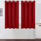 LEMOMO Red Blackout Curtains/52 x 45 Inch Length Kids Curtains/Set of 2 Panels Grommet Bedroom Curtains for Living Room
