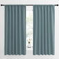 NICETOWN Greyish Blue Blackout Curtains Panels for Window, Thermal Insulated Rod Pocket Blackout Drapes/Draperies for Living Room (2 Panels, W62 x L63 inches)