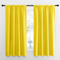 NICETOWN Bright Yellow Blackout Curtains 63 inches Long for Living Room, Darkening Window Curtain Panels, Easy-Care Solid Thermal Insulated Draperies/Drapes for Daughter Room