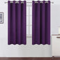 LEMOMO Blackout Curtains 52 x 63 inch/Purple Curtains Set of 2 Panels/Thermal Insulated Room Darkening Bedroom Curtains