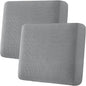 H.VERSAILTEX Super Stretch Individual Seat Sofa Covers Slipcover Sets Thick Jacquard Textured Twill Fabric (2 Piece Large Sofa Cushion Covers, Dove)