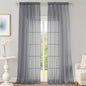 OWENIE Grey Sheer Curtains 120 Inches Long 2 Panels Set, Airy Lightweight Sheer Grey Curtains for Living Room Bedroom, Farmhouse Voile Filmy Rod Pocket Curtains Drapes, 2 Pcs, Each 59" Wx120 L Inch