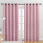 NICETOWN Room Darkening Draperies Window Curtain Panels, Rouge Pink, 2 Panels, W60 x L84 -inch, Thermal Insulated Grommet Room Darkening Curtains for Bedroom