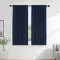 PONY DANCE Living Room Curtains - 42 Wide x 72 Inches Long, Navy Blue Blackout Drapes Thermal Insulated Back Tab & Rod Pocket Curtains/Window Covering for Kids' Room, 2 Panels