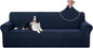 U-NICE HOME 4 Seater Stretch Couch Cover Sofa Cover Washable Sofa Slipcover Furniture Protector for 3 Cushion Couch Sofa Pet Friendly, Navy