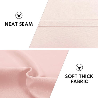 DWCN Blackout Curtains – Thermal Insulated, Energy Saving & Noise Reducing Bedroom and Living Room Curtains, Blush Pink, W 52x L 54 Inch, Set of 2 Rod Pocket Curtain Panels