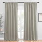 NICETOWN Blackout Curtains for Living Curtains, Room Darkening Window Curtain Panels, Easy-Care Solid Thermal Insulated Draperies/Drapes for Daughter Room (Natural, 2 Panels, 52 by 95)