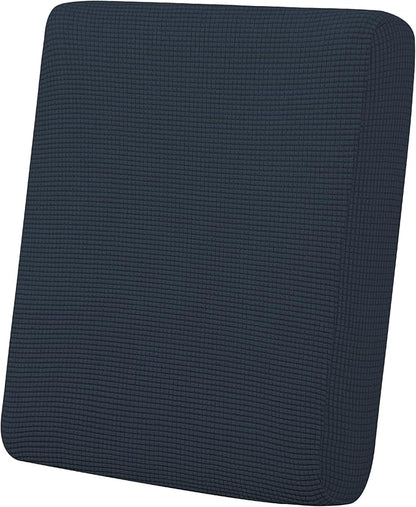 Easy-Going Stretch Chair Cushion Cover Sofa Cushion Furniture Protector Sofa Seat Sofa Slipcover Sofa Cover Soft Flexibility with Elastic Bottom(Chair Cushion, Dark Blue)