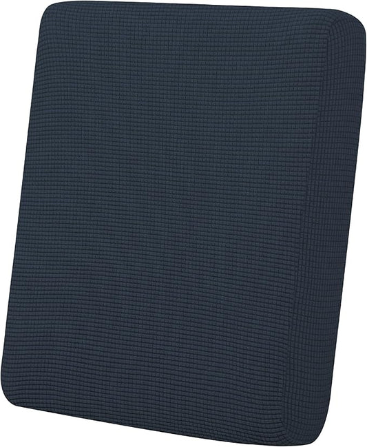Easy-Going Stretch Chair Cushion Cover Sofa Cushion Furniture Protector Sofa Seat Sofa Slipcover Sofa Cover Soft Flexibility with Elastic Bottom(Chair Cushion, Dark Blue)