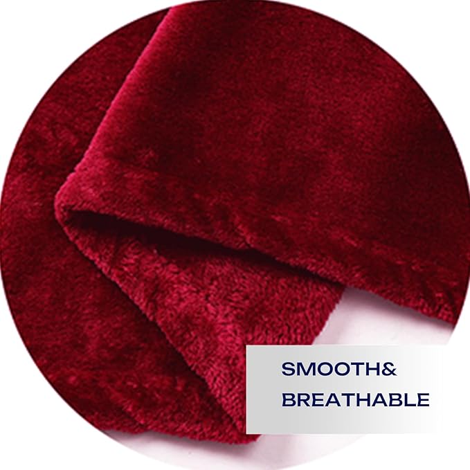 JIAHANNHA Red Throw Blanket Decorations Thin Fleece Blanket 50"x60",Super Soft Cozy Plush Throw Blanket for Couch Sofa Bed,Warm and Lightweight Bed Blankets for Adults