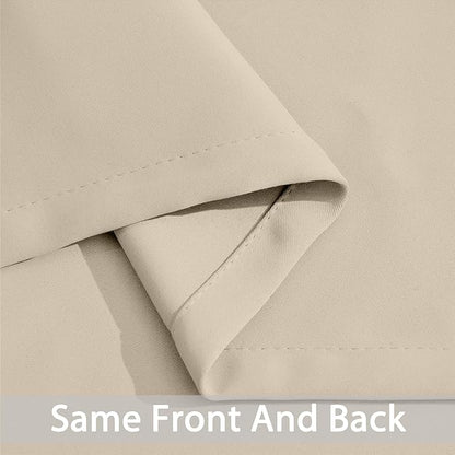 Yakamok Thermal Insulated Grommet Blackout Draperies/Drapes for Bedroom Window,Room Darkening Curtain Panels (2 Panels, W52 x L63 -Inch,Cream Beige)
