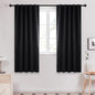 Deconovo Blackout Curtains, Thermal Insulated, W42 x L72 2 Panels, Back Tab, Machine Washable, Room-Darkening Drapes for Bedroom/Living Room Black