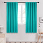 Deconovo Blackout Curtains, Thermal Insulated, W42 x L72 2 Panels, Back Tab, Machine Washable, Room-Darkening Drapes for Bedroom/Living Room Turquoise