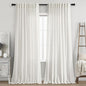 Nanspring Beige White Linen Curtains 84 Inches Long for Living Room Privacy Semi Sheer Curtains Back Tab and Rod Pocket Cotton Textured Coastal Decor Curtain for Bedroom Dinner Room 70x84, 2 Panels