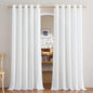 NICETOWN Linen 78 inch Curtains for Kitchen Window, Grommet Thick Flax Linen White Small Window Treatments Privacy Assured with Light Filtering for Cafe/Kids Room, W68 x L78, 2 Panels