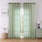 Lecloud Sage Green Sheer Curtains 84 Inches Long 2 Panels Set, Solid Airy Voile Sheer Curtain Drapes, Elegant Light Filtering Window Treatments for Living Room Bedroom, Dual Rod Pocket, 59" W x 84" L