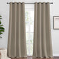 NICETOWN Taupe Blackout Curtains Panels for Bedroom, 2 Panels, 52 x 92 Inch, 3 Pass Microfiber Noise Reducing Thermal Insulated Solid Ring Top Blackout Window Drapes