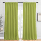 NICETOWN Blackout Curtains for Living Curtains, Fresh Green, 2 Panels, 52 by 95, Room Darkening Window Curtain Panels, Easy-Care Solid Thermal Insulated Draperies/Drapes for Daughter Room