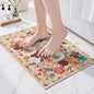 Area rugs 24x17 Inch Home Decor Entry Rug, Small Door Mat Bath Mats for Bathroom, Ultra-Thin Non Slip Floral Low Pile Tub Mat for Sink Shower Doorway Tub Kitchen Sink(2 x 1.4 ft, Yellow Garden)