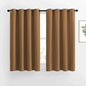 NICETOWN Half Window Curtains for Bedroom - Grommet Modern Thermal Insulated Blackout Window Drapes Sound Reducing for Nursery/Kitchen, Gold Brown, W52 x L54, Set of 2