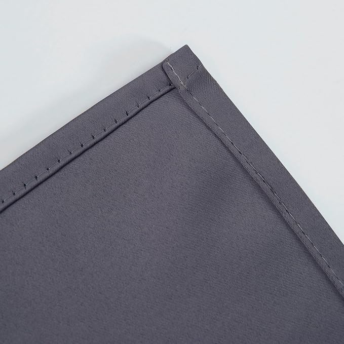 LEMOMO Blackout Curtains 52 x 90 Inch Long Grey Curtains Set of 2 Panels Room Darkening Curtains for Bedroom and Living Room