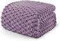 Exclusivo Mezcla Fleece King Blanket for Bed, Extra Large Fuzzy Grayish Purple Bed Blankets, Soft Cozy Plush Sofa Throws for All Seasons, 90x104 Inches