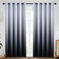 SimpleHome Gradient Color Ombre Room Darkening Curtains Blackout Black Thermal Insulated Grommet Panels Grommet Window Drapes for Living Room/Bedroom, Black,62x84 inches