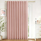 100% Blackout Shield Linen Blackout Curtains for Bedroom 84 Inches Long, Back Tab/Rod Pocket Living Room Drapes, Thermal Insulated Blackout Curtains 1 Panel Set, 100" W x 84" L, Blush Pink
