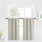 RYB HOME Kitchen Curtains Over Sink 36 inch Length, Rod Pocket Summer Light UV Blocking Energy Efficient, Cabinet Shelf Cupboard Coverings, Width 29 by Length 36, Natural, 2 Panels