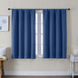 Simplebrand Ava Royal Blue Short Blackout Curtains for Bedroom 45 Inches Long 2 Panels Set, Solid Thermal Insulated, Energy Saving Window Treatment Curtains Blackout Drapes, W40 x L45 Inch, Royal Blue