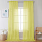 Chyhomenyc Extra Long Sheer Curtains 120 Inches Long 2 Panels Set, Light Filtering Voile Curtain Drapes for Floor to Ceiling Window Patio Sliding Door, 10FT, Lemon