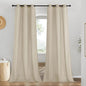 NICETOWN Linen Angora Window Curtains 84 inches Long, Grommet Thick Linen Blend Window Treatments Privacy Assured with Light Filtering for Bedroom/Living Room, W42 x L84
