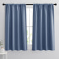 RYB HOME 54 inch Blackout Curtains for Living Room, Rod Pocket Thermal Insulated Small Window Drapes Room Darkening Shades for Bedroom Studio Dorm, W 42 x L 54 inch, Set of 2 Panels, Stone Blue