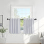 Pony Dance Short Drapes for Bathroom Window, Half Curtains for Kitchen Window, loft Thermal Insulated Curtain Tiers for Bedroom/Basement, Width 29 x Length 30 inches, Greyish White, 2 Pieces